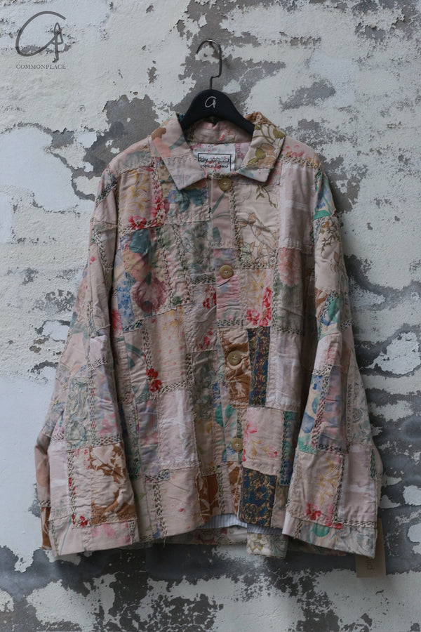 By Walid 24 spring and summer country style printed jacket hand-sewn BW-251282-SFS sand pink